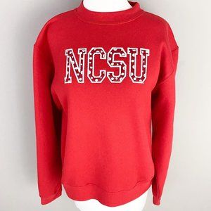 NC State Wolfpack Red Crew Neck Preppy Sweatshirt
